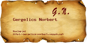 Gergelics Norbert névjegykártya