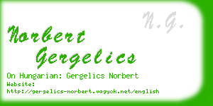 norbert gergelics business card